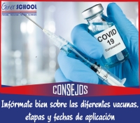 Infórmate bien sobre las diferentes vacunas, etapas y fechas de aplicación.
